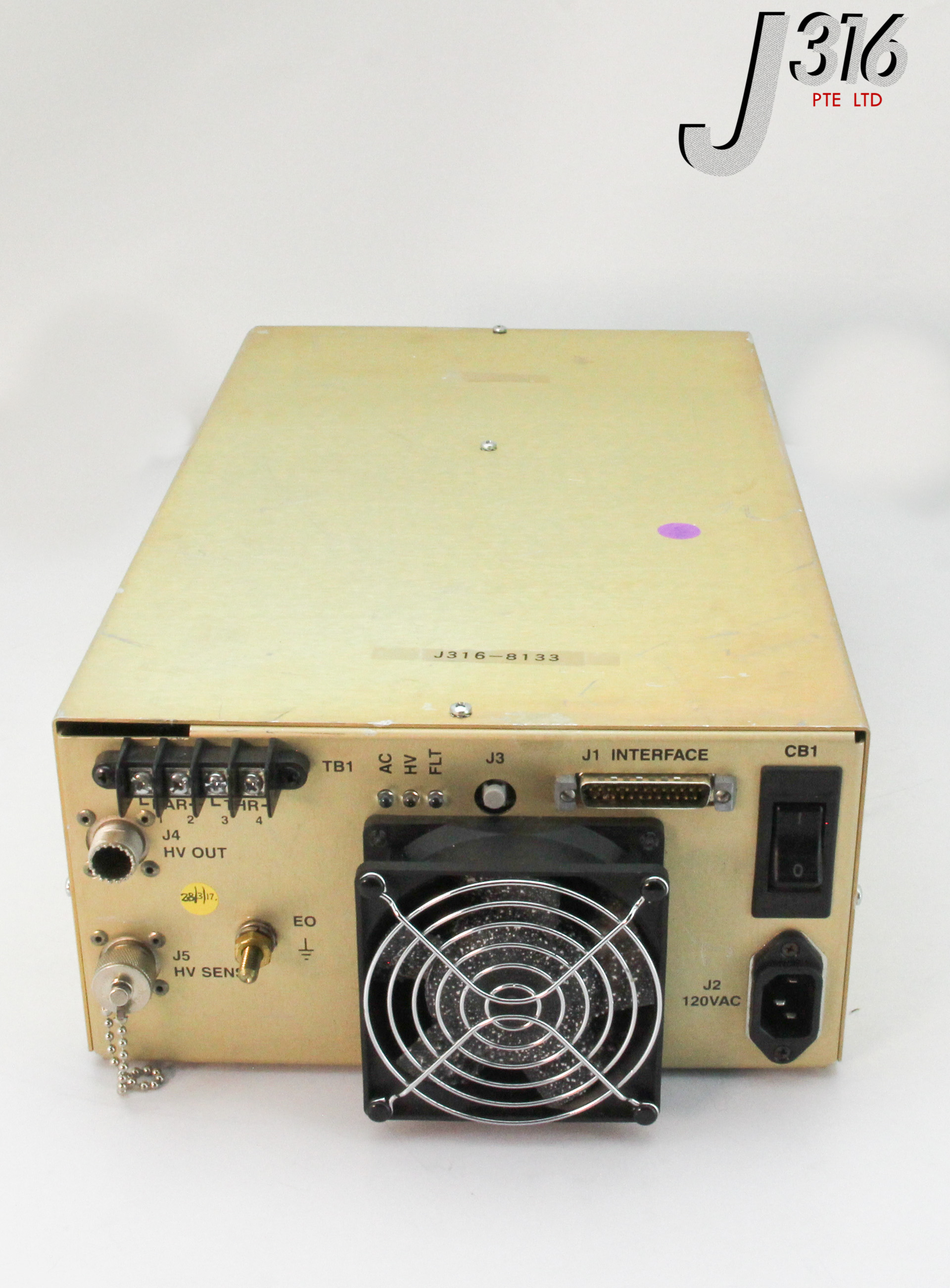 8133 KAISER SYSTEM POWER SUPPLY DC 25KV, P/N 1100990, VARIAN E19002571